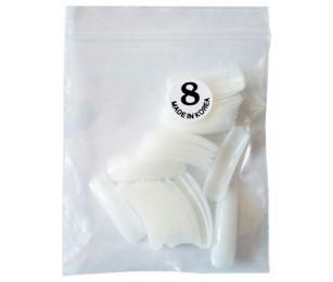 Nehtové tipy zahnuté velikost 8