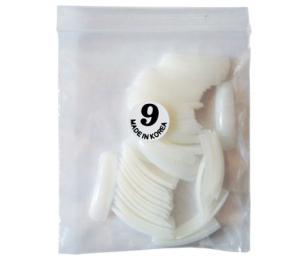 Nehtové tipy zahnuté velikost 9