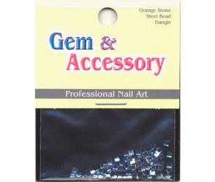 Zdobící kamínky, tvar kostičky, barva modrá