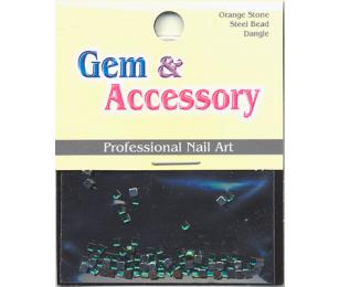 Zdobící kamínky, tvar kostičky, barva tmavě zelená