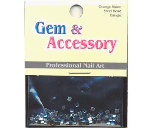 Zdobící kamínky, tvar kostičky, barva světle modrá