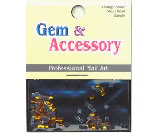 Zdobící kamínky, tvar kostičky, barva žlutá