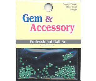 Zdobící kamínky, tvar perly, barva tmavě zelená