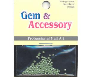 Zdobící kamínky, tvar perly, barva zelená