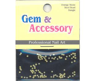 Zdobící kamínky, tvar perly, barva žlutá