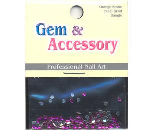 Zdobící kamínky, tvar slzy, barva tmavě růžová