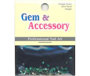 Zdobící kamínky, tvar slzy, barva zelená