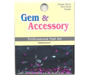 Zdobící kamínky, tvar surfy, barva tmavě růžová