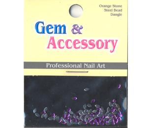 Zdobící kamínky, tvar surfy, barva fialová