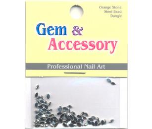 Zdobící kamínky, tvar surfy, barva stříbrná