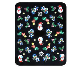 Nehtové obtisky vánoční 3D samolepící