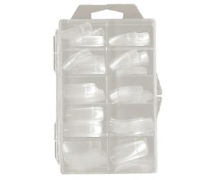 Nehtové tipy transparentní rovné BOX 100 ks