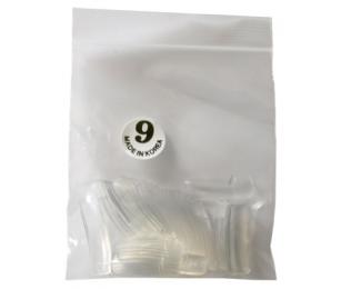 Nehtové tipy transparentní velikost 9